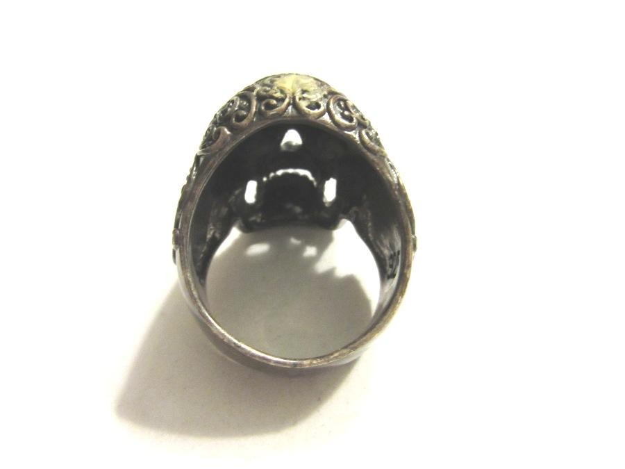 Fancy Skull Silver Ring Solid (925) OM4427 - image 2