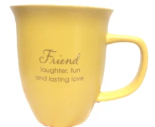 Coffee Tea Mug Gift Friend Laughter Fun Lasting Love Proverbs 17:17 by Abbey