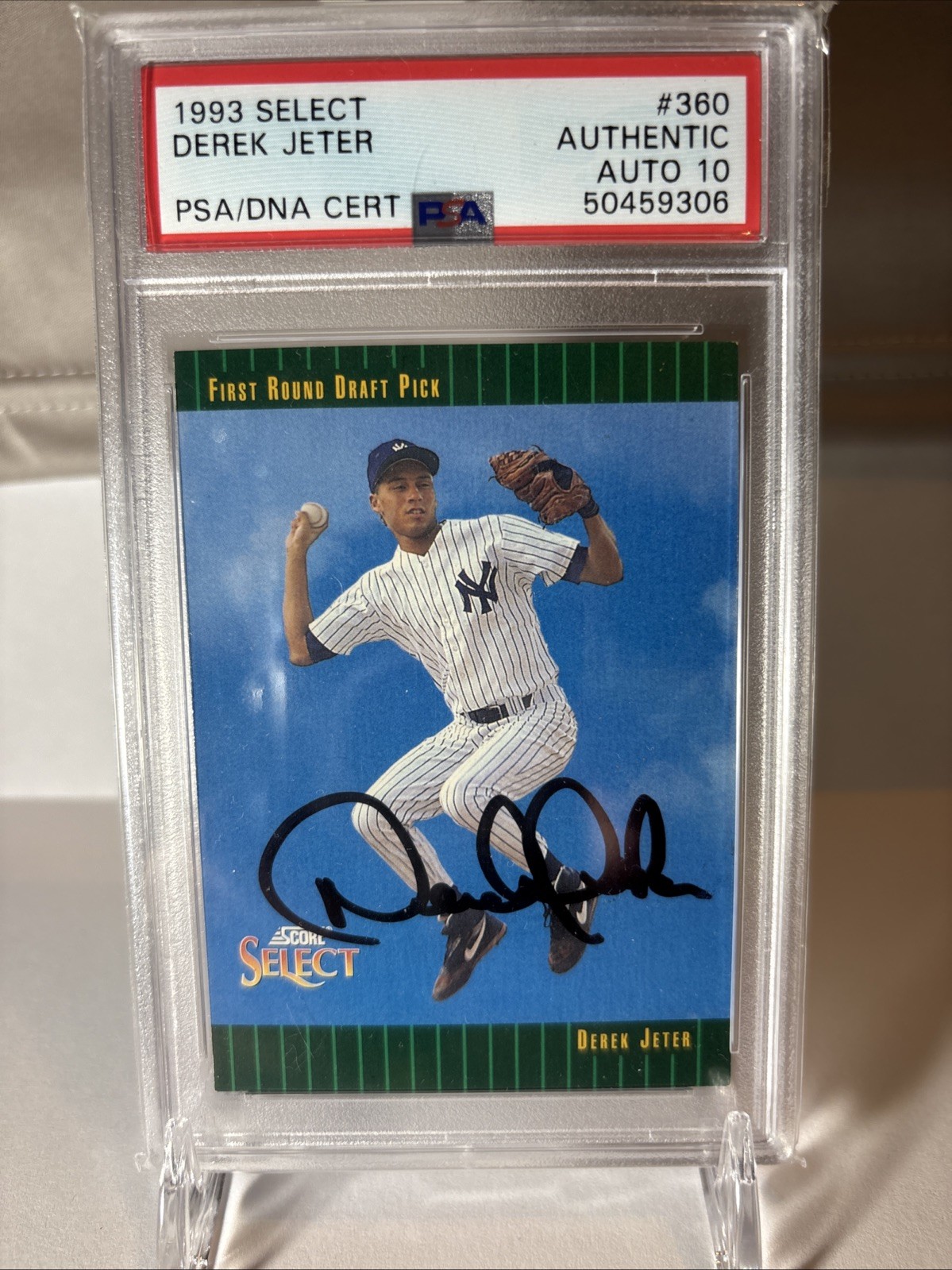 Derek Jeter 1993 SELECT AUTHENTIC AUTO PSA 10 