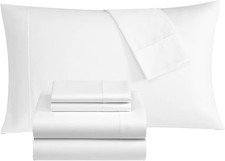 1500 Thread Count 6 Piece Premium Cotton Rich Sateen Sheet Set, 4 Pillow Cases,