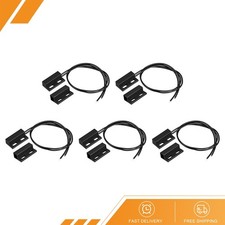 5 x Wired Door Contact Sensor NC Surface Mount Magnetic Reed Switch Black