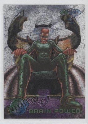 1995 Fleer Metal Batman Forever Silver Flasher Riddler Brain Power #17 3c7