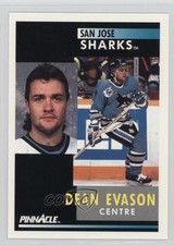 1991-92 Pinnacle French Dean Evason #153 0a1