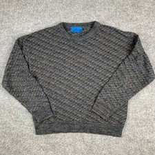 Towncraft Sweater Mens Size S Multicolor Knit Vintage 90s Pattern Crew Pullover