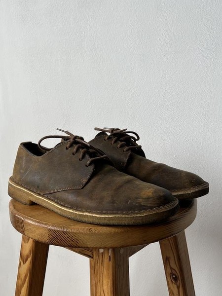 Men Clarks Heels Beige 43