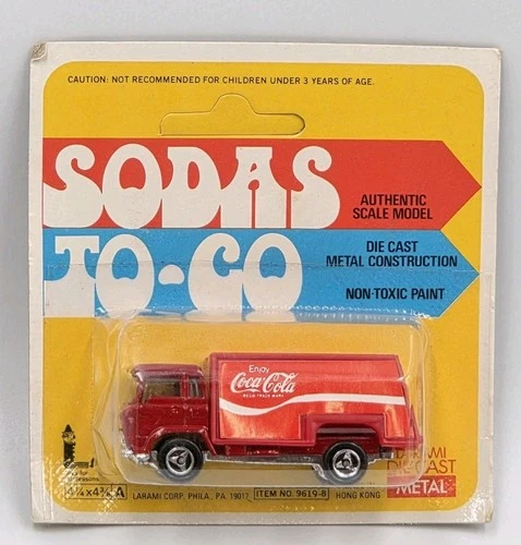 Vintage New In Package Larami Corp Sodas To Go Coca Cola Die Cast Toy Truck