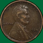 1924 Lincoln Wheat Cent Extremely Fine XF Coin #39783
