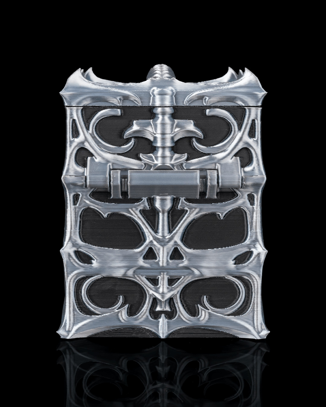 The Ossuary Bone Carved Deck Box – 3D Printed Fantasy Card Storage | Gothic TCG