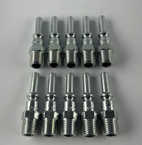 Milton 791 L-Style Air Hose Plug 1/4” MNPT Steel Pack of 10