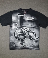 Lot 29 Looney Tunes Sylvester Cat Shirt Mens Large Black Graphic All Over Print!