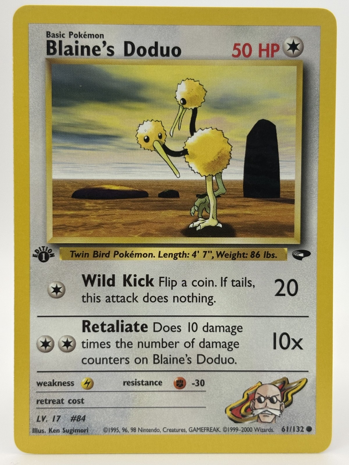 Pokemon TCG - Blaine's Doduo 1st Edition 61/132 Gym Challenge Pokemon Card