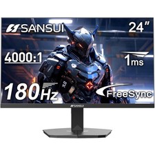 24 Inch Gaming Monitor 180Hz, DP 1.4  HDMI 2.0 Ports High Refresh Rate Compu...