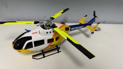 OMP HOBBY M2 R/C Heli W/ EC145 Scale Yellow Fuselage & Microheli 3Head Blades