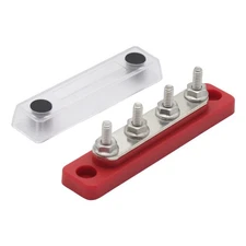 Common Bus Bar Car Marine Power Distribution Blocks 100A 12V - 48V DC 4X 3/16