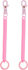Retractable Coil Springs Keychain Anti-Lost Key Chain Holder, Lanyard Cord, wi