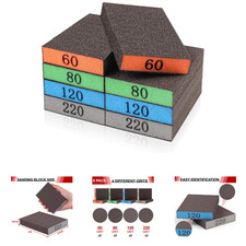 Sanding Sponge Assortment 8 Pack Includes 60 ...