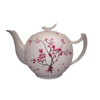Teekanne Cherry Blossom KirschblüTen 1 Liter Weiß Rosa Porzellan Tealogic