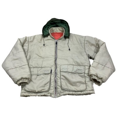 RINGSPUN Vintage 90s Puffa Jacket L 1990s Y2K Padded Quilted Puffer Coat Men