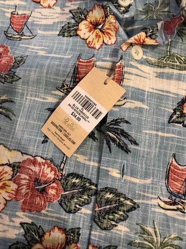 Redhead Shirt Mens XL Short Sleeve Button Up Hawaiian Floral Boat Summer Cotton - Picture 3 of 5