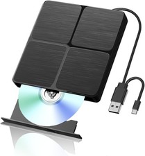 External Blu ray Drive, USB 3.0  Type C Bluray Burner, External Blueray/DVD ...