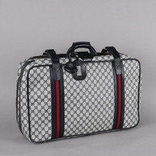 Valigia Gucci Vintage Tela Monogram Pelle Anni 50 Da Collezione