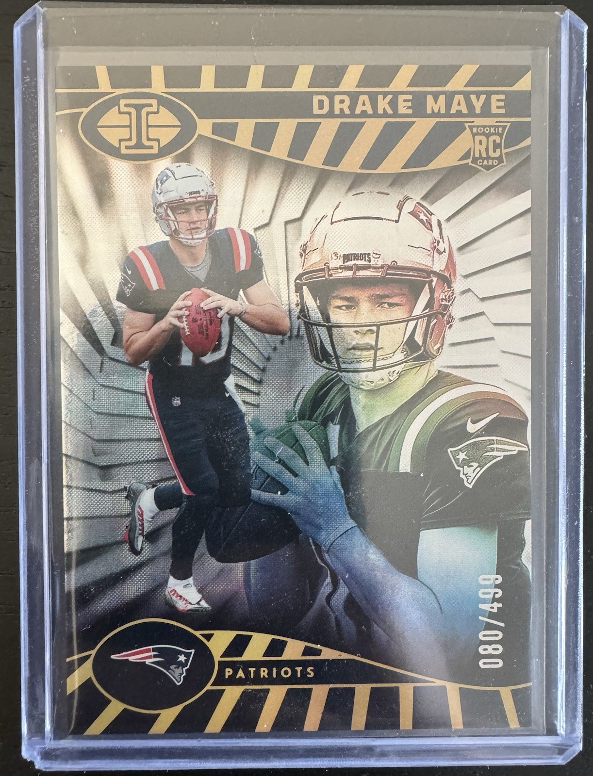 2024 Illusions - Drake Maye #59 Trophy Collection Mirrored /499 Rookie SP
