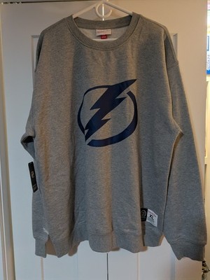 NWT Tampa Bay Lightning Mitchell & Ness Men s XL Gray Crewneck Sweatshirt NHL