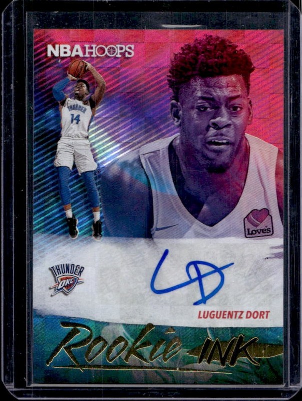 2019-20 Panini Hoops Luguentz Dort Ink RC Auto Autograph #RI-LZD Thunder Rookie