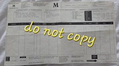 Reg Kray Purchase Order From Pan Macmillan For 20 Copies of book called Slang