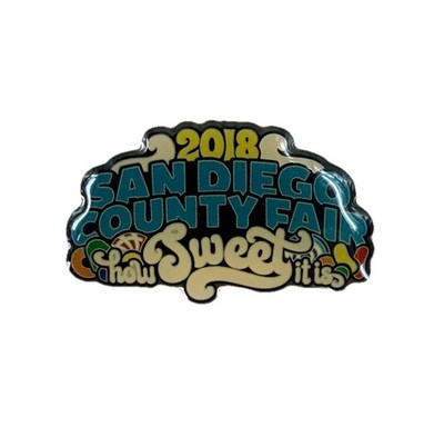 2018 San Diego County Fair Pin How Sweet It Is Retro Candy Theme Enamel Souvenir