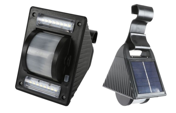 Solar Led Dachrinnenleuchte Gartenleuchte Solarlampe Zaunleuchte Aussenleuchte-image