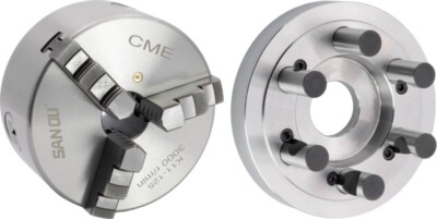 5'' 3-JAW SELF-CENTERING CHUCK  W. D1-5 Semi-finished Adapter  and Extra 3 Jaws