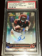 Giovani Bernard 9/10 2013 Finest Moment Autograph Prism Refractor Rookie BGS 9.5