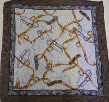 Foulard 100 Pure Silk Vintage Woman 1702 86Cm X 86Cm