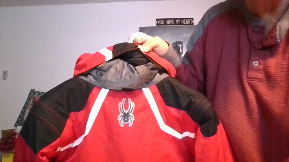 EXCELLENT SNOW COAT! Spyder Red Black Winter/Ski/Rain/Weatherproof Teen Size 16 - Image 4 of 4