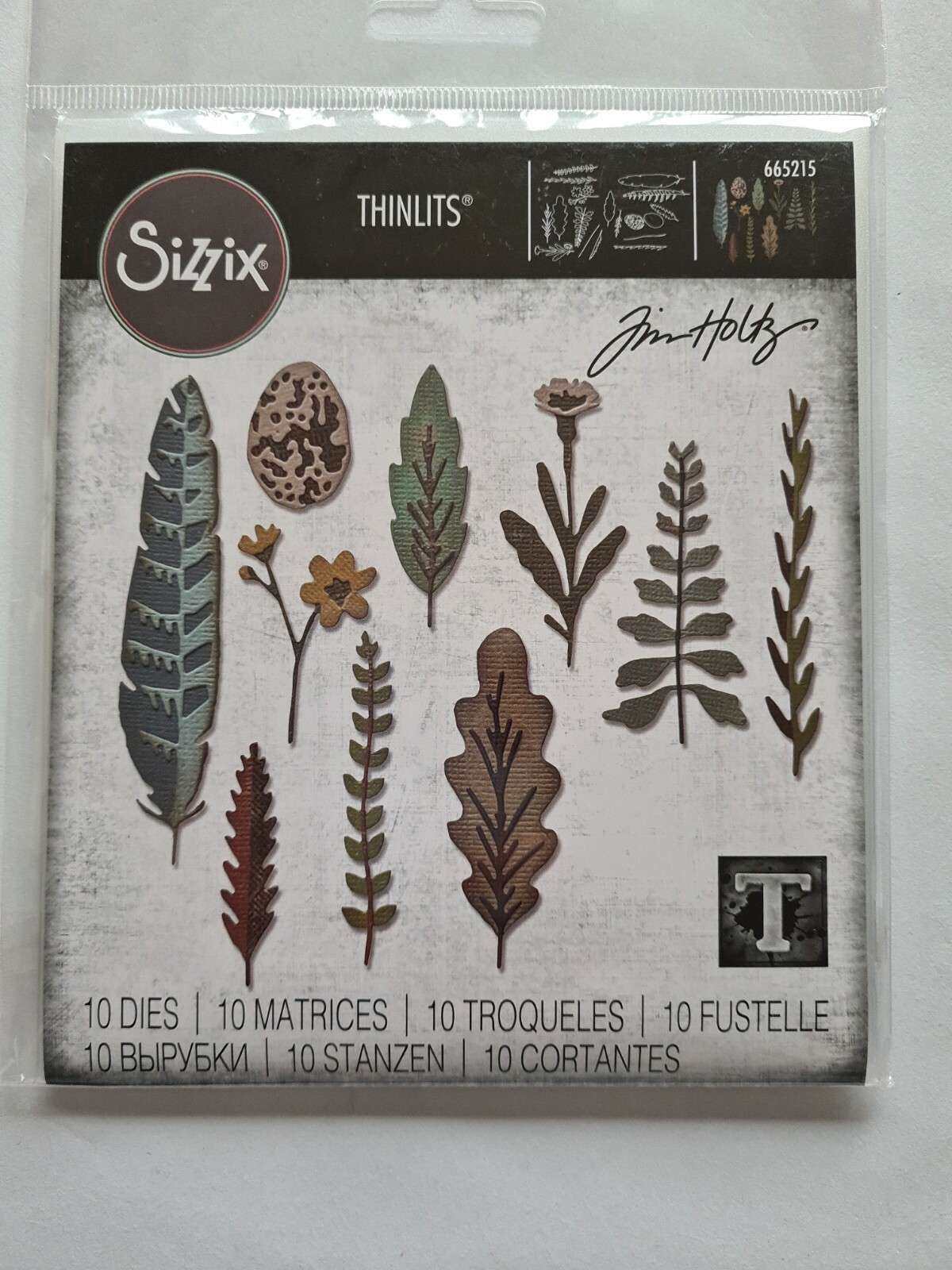 SIZZIX THINLITS DIES FUNKY NATURE BY TIM HOLTZ BNIP *LOOK*