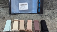 6 Pack Braided Stretchy Bands - Apple Watch Band 38/40/41/42/44/45/49mm  New   