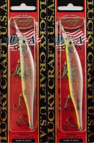(LOT OF 2) LUCKY CRAFT LIGHTNING POINTER 110DD 1/2OZ SKEET'S MAGIC I8250