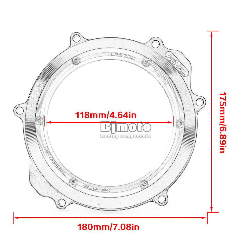CNC Racing Engine Clear Clutch Cover For Yamaha YZ250 1999-2018