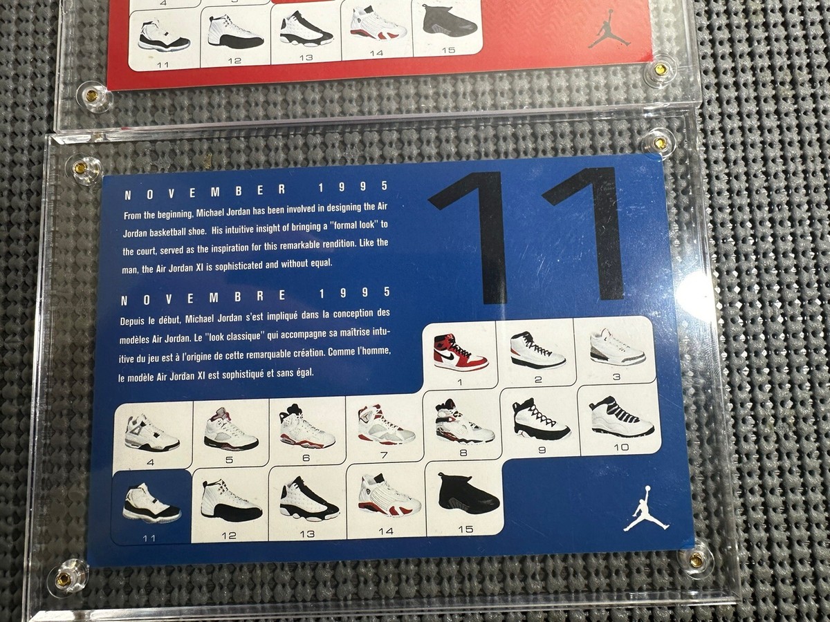 air jordan shoe card