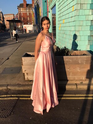 chinese dress ladies A Line Pink Long Lace Prom Dress with Double Straps, Pink Long Lace Formal Evening Bridesmaid Dresses, US 16 / Custom Color / with Rush+$19.99 main image 0