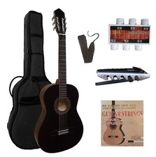 4/4, Gitarre  mit Tasche+Band+Kapodaster+extra Saiten+ Stimmpfeife -Set!!21*b