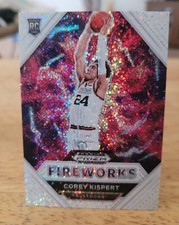 2021 Panini Prizm Draft Picks Fireworks White Sparkle Corey Kispert #6 Rookie RC