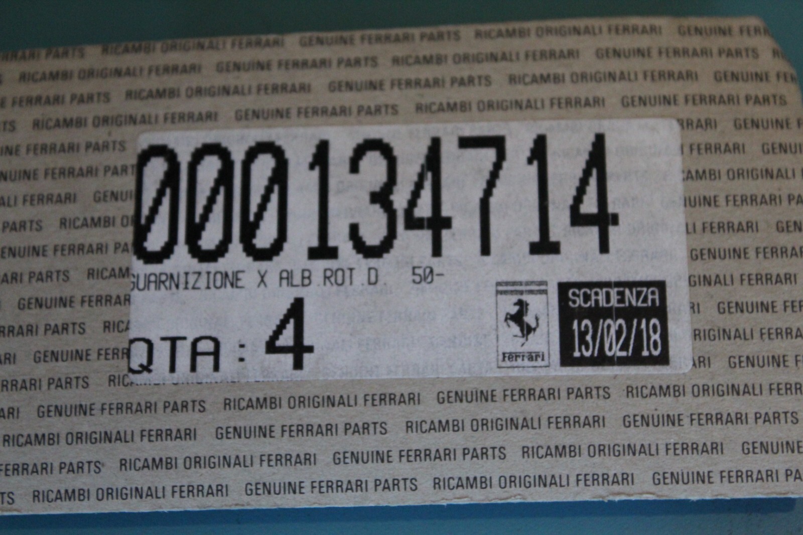 FERRARI 134714 =  4 SEALS  GENUINE OEM