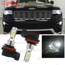 2x 100W Bright White H11 LED Fog Light Bulbs For 2014-2017 Jeep Grand Cherokee