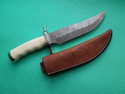 Vintage F.MINT by BÖKER Solingen ''SCRIMSHAW-DAMAST'' 1989 Custom-made Collector's