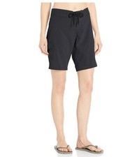 Kanu Surf Women's Marina Solid Stretch Boardshort, Black, 14