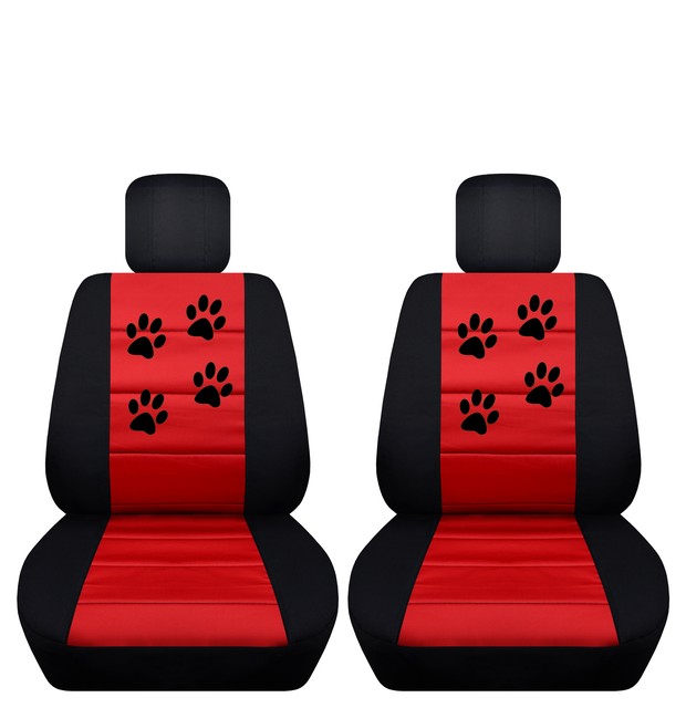 Black Red Paw Print Velvet Seat Covers 2010 To 2018 Dodge Caravan 2 Armrests Abf For - 2010 Dodge Caravan Seat Covers Black Red Paw Print Velvet Seat Covers 2010 To 2018 Dodge Caravan 2 Armrests Abf For - 2010 Dodge Caravan Seat Covers
