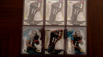 2014 TOPPS FINEST MARQUISE LEE XFRACTOR/REFRACTOR ROOKIE CARD LOT OF 6-JAGUARS F