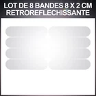 8 Stickers White Reflective Security Biker Visibility La Night Reflective